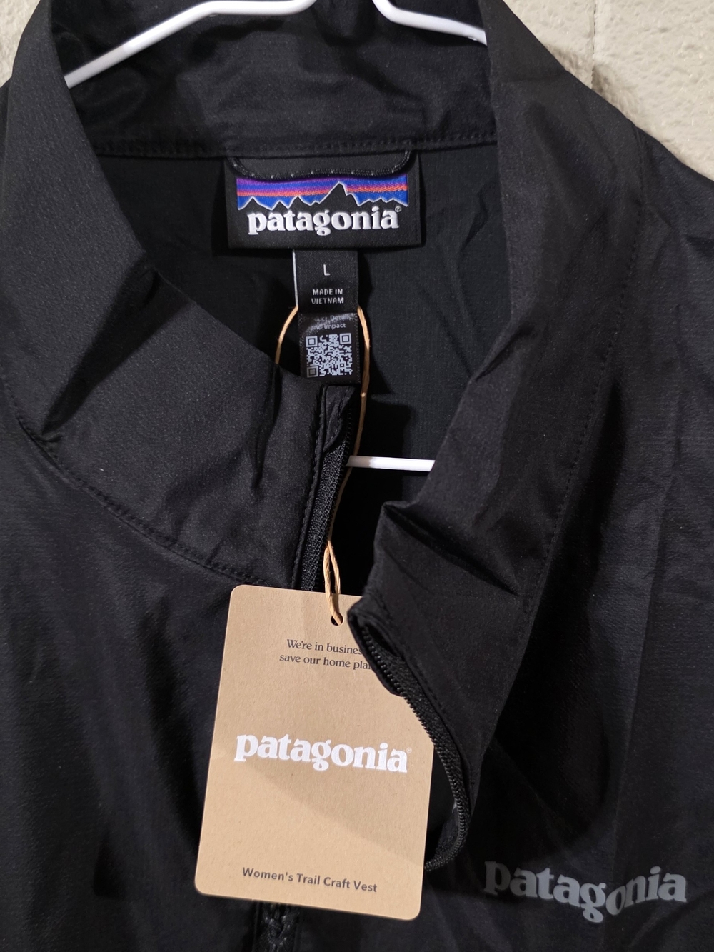 Nwt $119 Patagonia Women's Trail Craft Bike Vest - Black Sz L - Picture 3 of 4